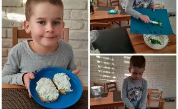 Dzień na wiejskim podwórku